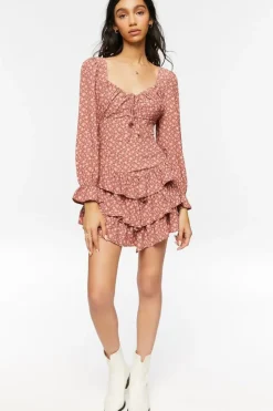 Ditsy Floral Tiered Mini Dress
