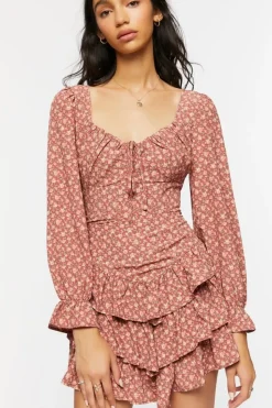 Ditsy Floral Tiered Mini Dress
