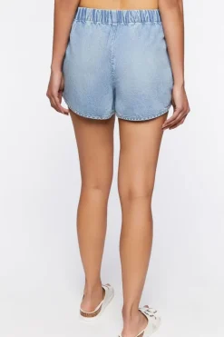 Dolphin-Hem Denim Shorts