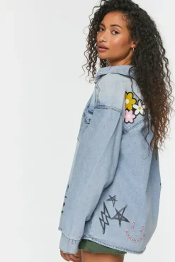 Doodle Graphic Embroideredshacket
