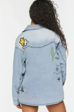 Doodle Graphic Embroideredshacket