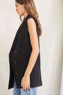 Double-Breasted Blazer Vest