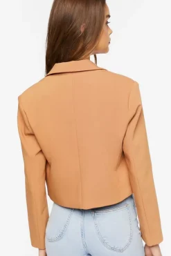 Double-Breasted Cropped Blazer