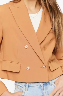 Double-Breasted Cropped Blazer