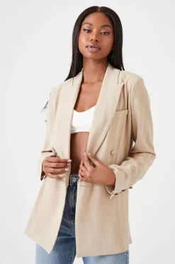 Double-Breasted Notched Blazer