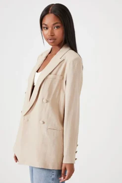 Double-Breasted Notched Blazer