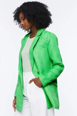 Double-Breasted Slit Blazer