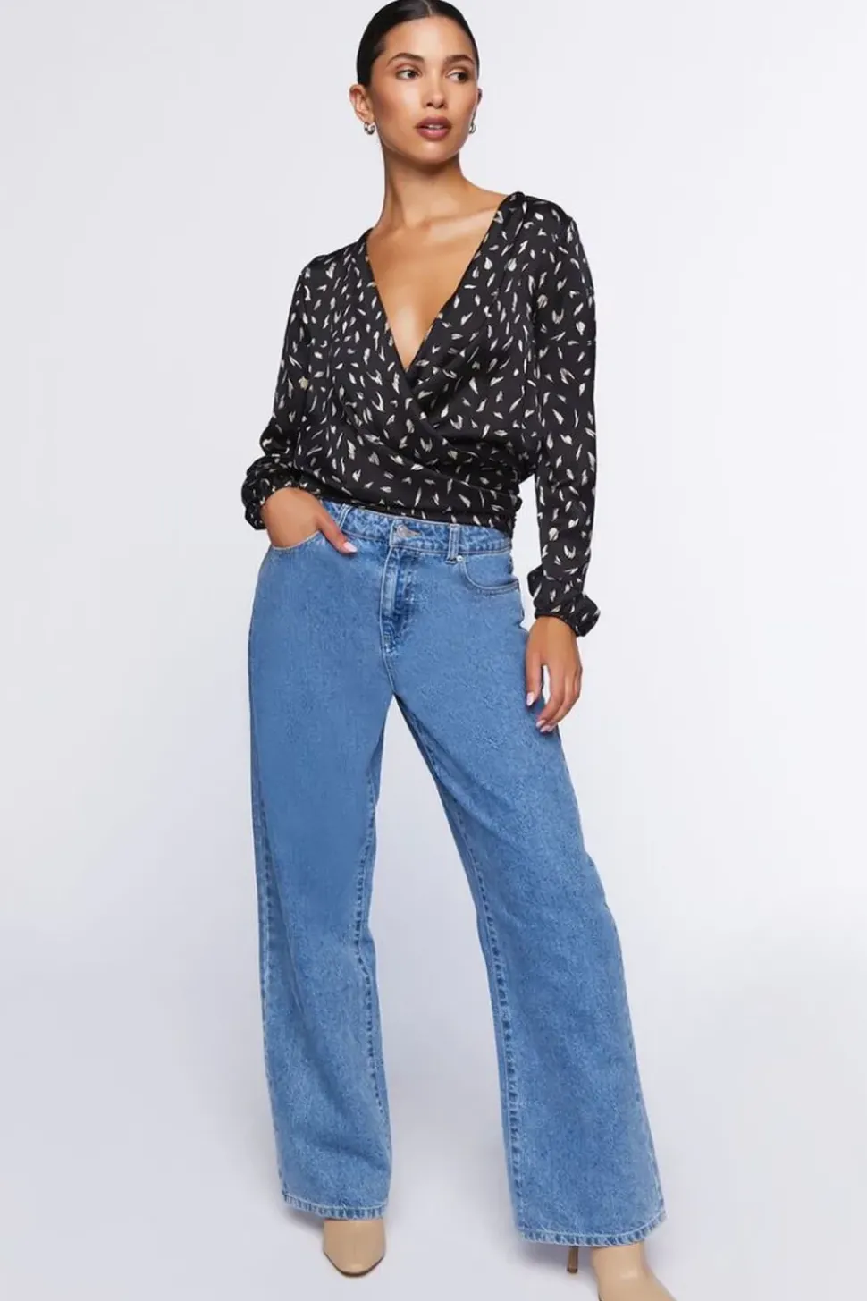 Draped Satin Crop Top