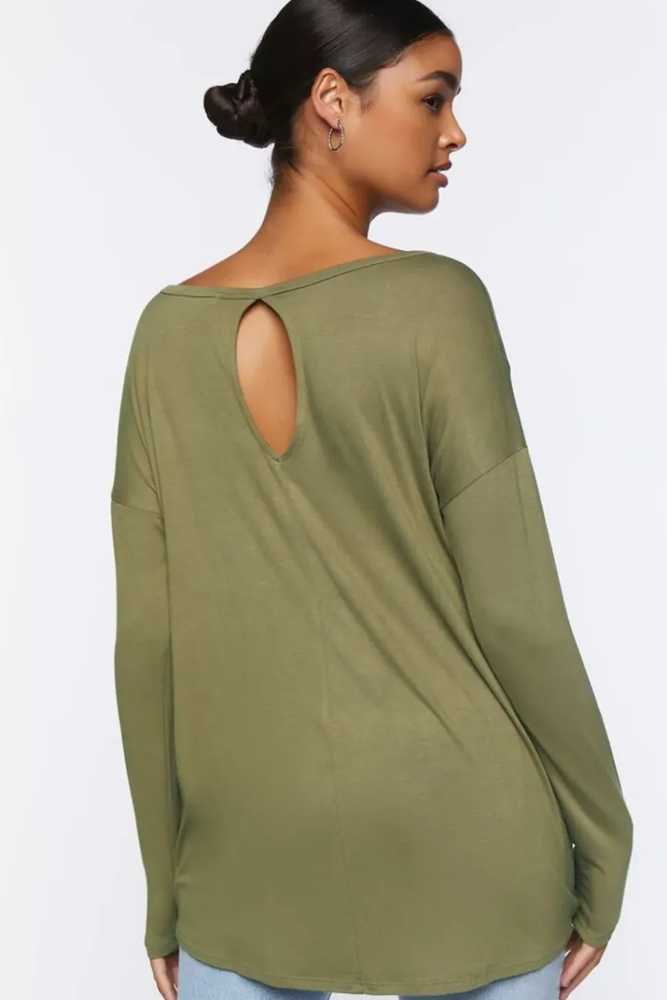 Draped Twisted-Hem Top