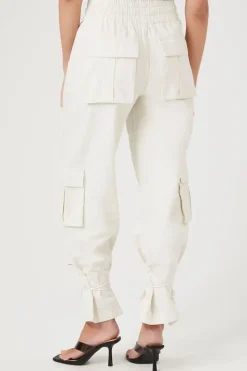 Drawstring Cargo Denim Joggers