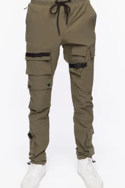 Drawstring Cargo Skinny Joggers