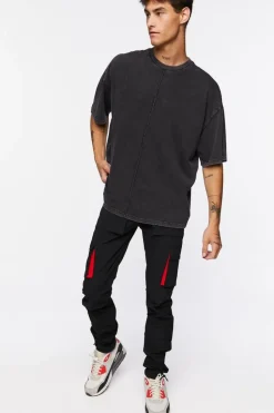 Drawstring Cargo Slim-Fit Pants