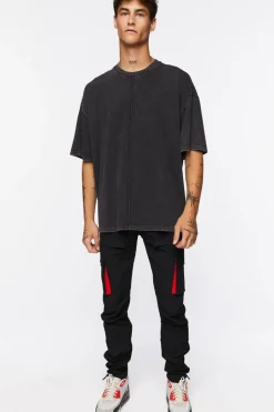 Drawstring Cargo Slim-Fit Pants