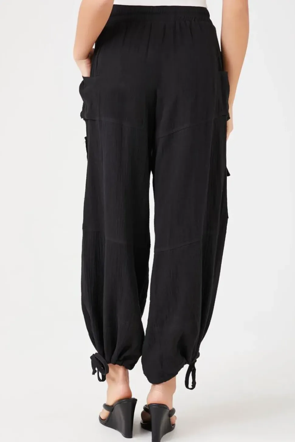 Drawstring Tie-Hem Joggers