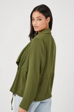 Drawstring Waterfall Jacket