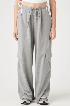 Drawstring Wide-Leg Cargo Pants