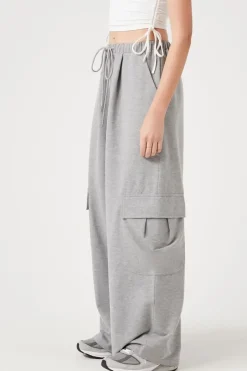 Drawstring Wide-Leg Cargo Pants