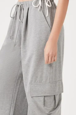 Drawstring Wide-Leg Cargo Pants