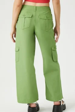 Drawstring Wide-Leg Cargo Pants