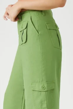 Drawstring Wide-Leg Cargo Pants