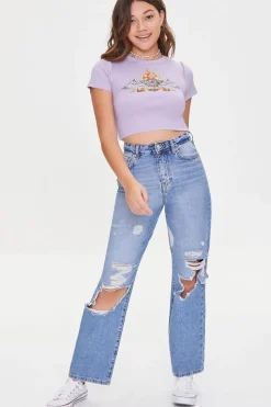 Drive Me Mad Graphic Cropped Tee