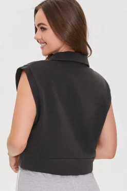Dropped-Sleeve Crop Top