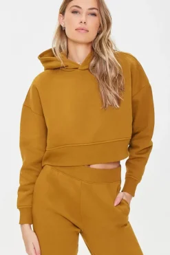 Dropped-Sleeve Fleece Hoodie