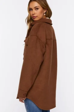 Drop-Sleeve Button-Front Shacket
