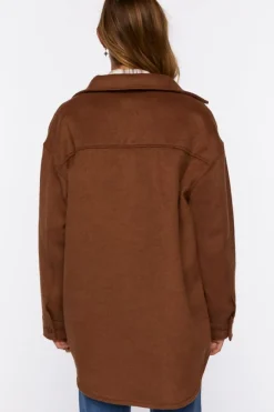 Drop-Sleeve Button-Front Shacket
