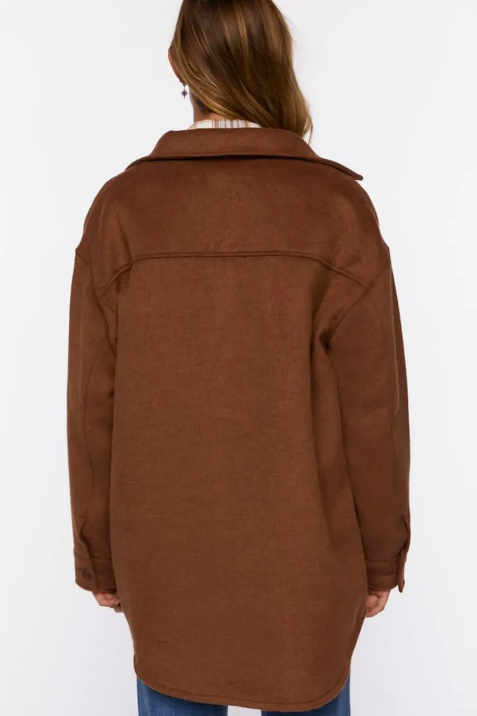 Drop-Sleeve Button-Front Shacket