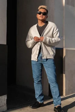 Drop-Sleeve Cardigan Sweater