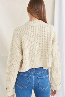 Drop-Sleeve Crew Sweater