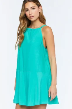 Drop-Waist Sleeveless Mini Dress