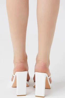 Dual-Strap Square-Toe Block Heels