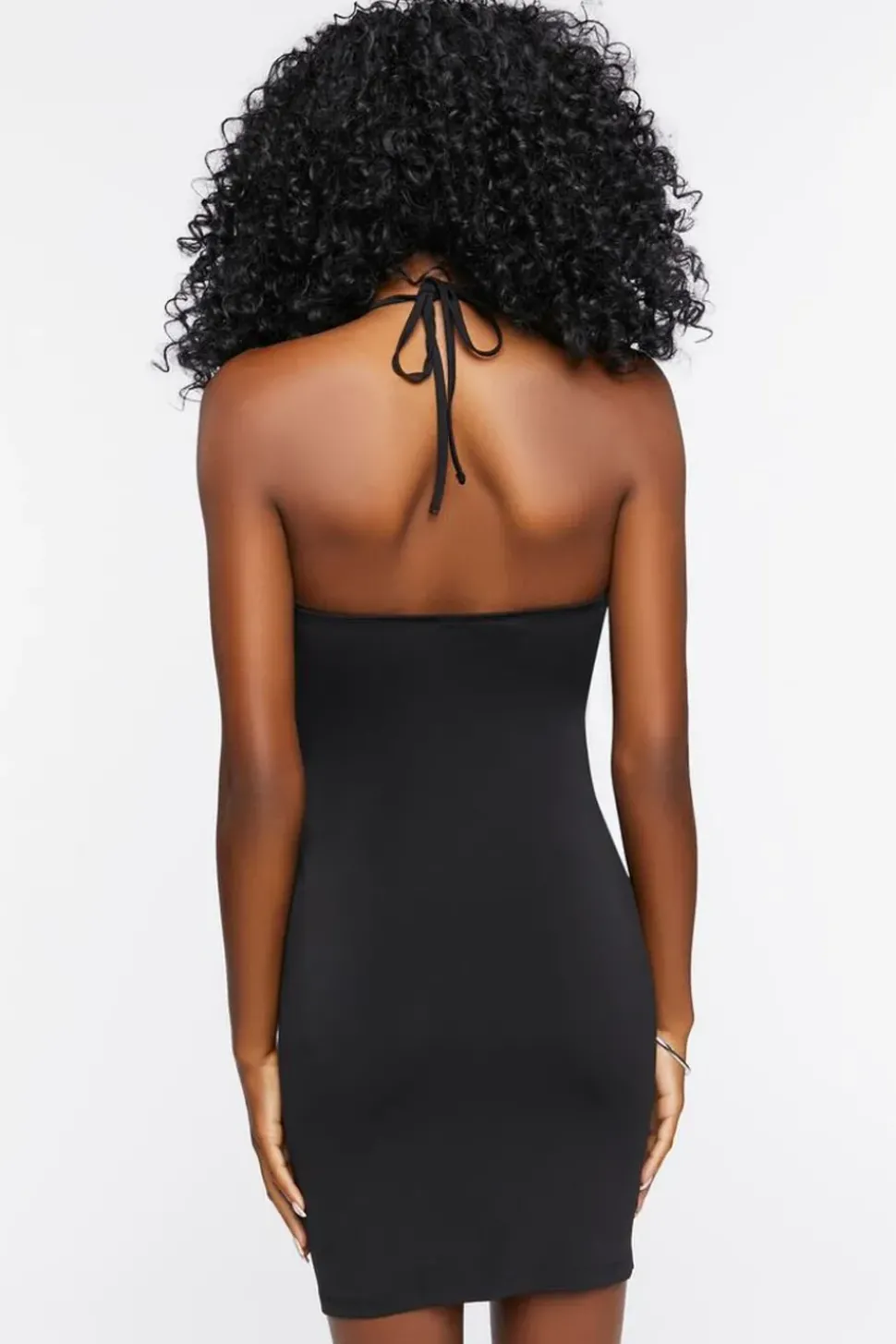 Embellished Halter Mini Dress