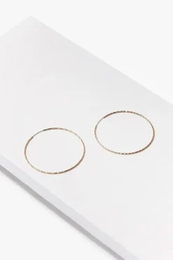 Embossed Endless Hoop Earrings