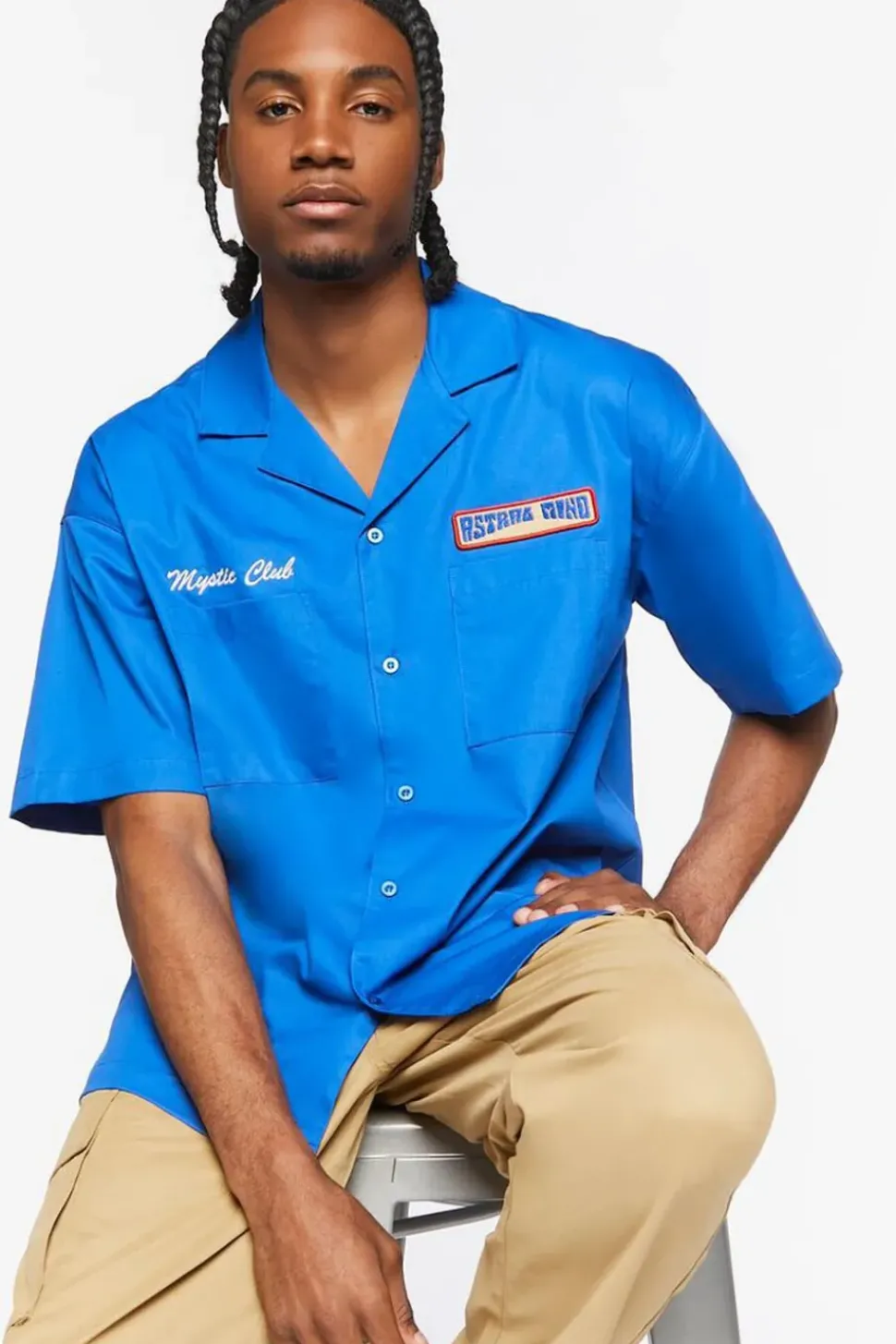 Embroidered Astral Mind Patch Shirt