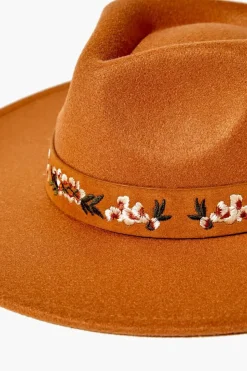Embroidered Brushed Fedora