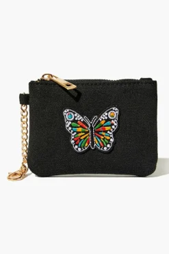 Embroidered Butterfly Coin Purse