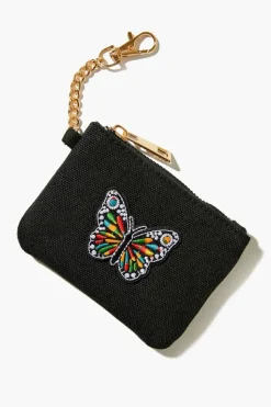 Embroidered Butterfly Coin Purse
