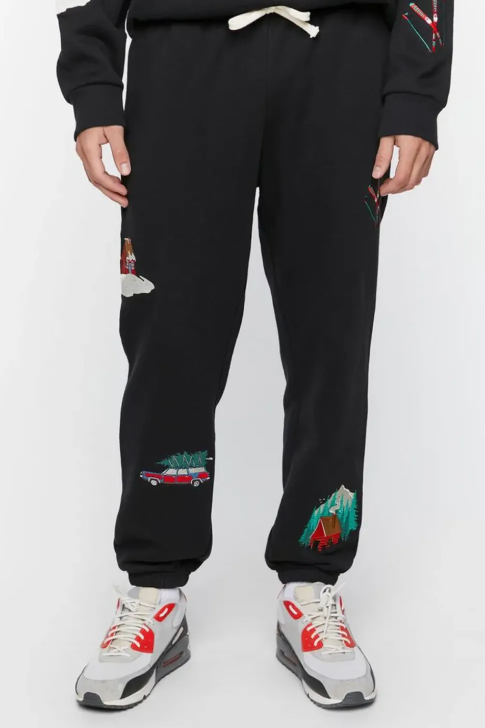 Embroidered Cabin Fleece Joggers