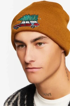 Embroidered Christmas Tree Car Beanie