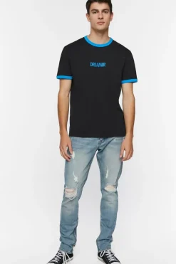 Embroidered Dreamer Ringer Tee