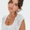 Embroidered Eyelet Scrunchie