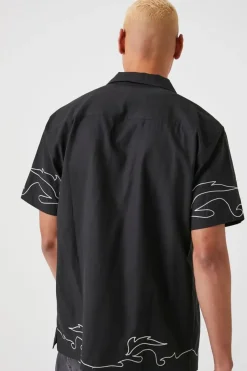 Embroidered Flame Shirt
