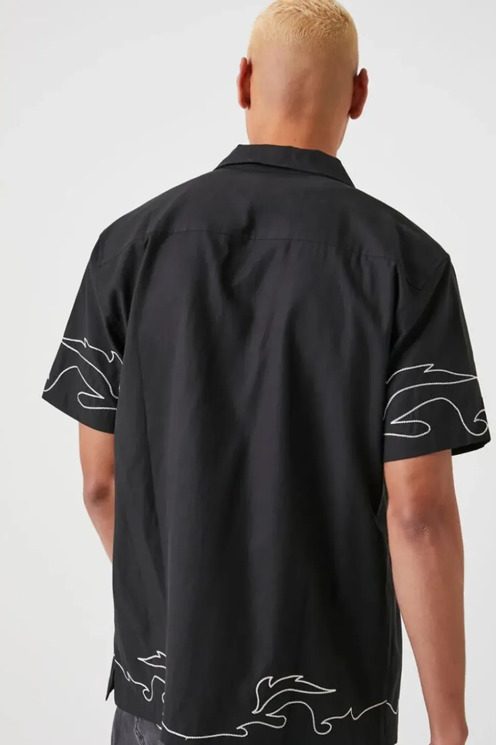 Embroidered Flame Shirt