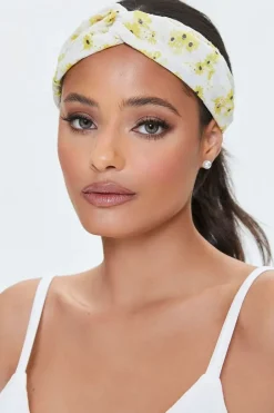 Embroidered Floral Headwrap
