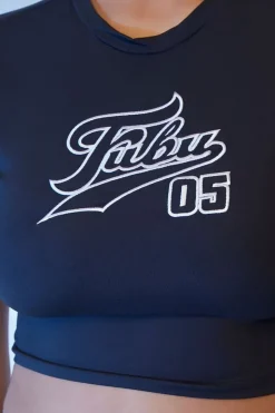 Embroidered Fubu Cropped Tee