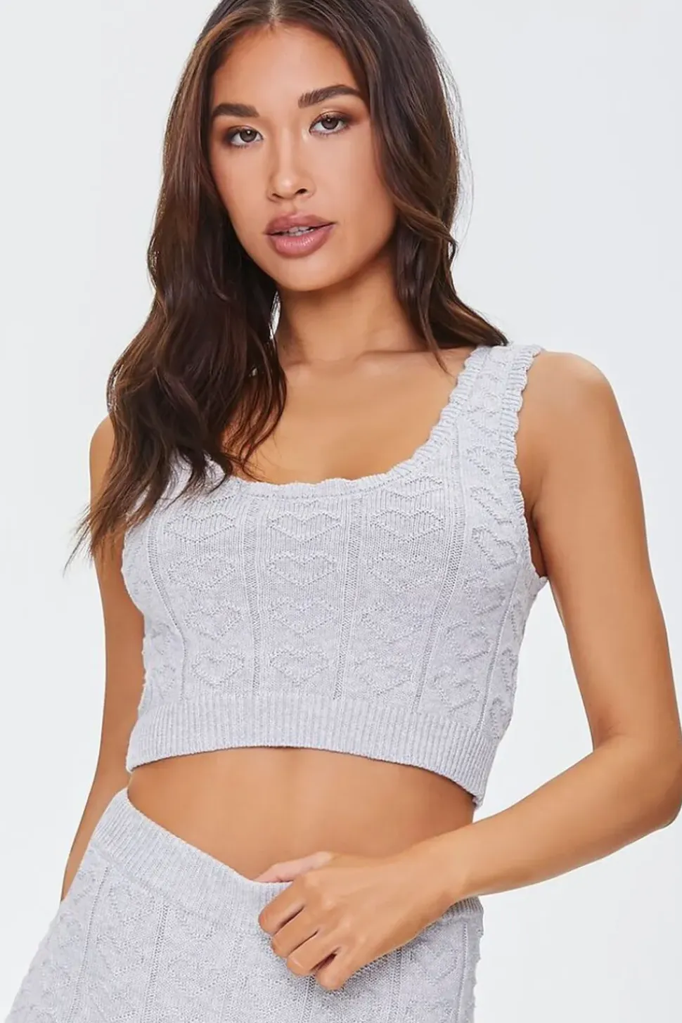 Embroidered Heart Pajama Tank Top