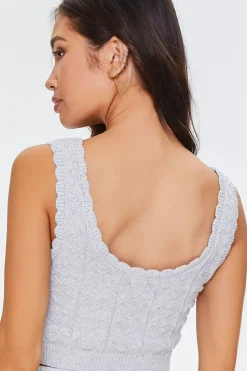 Embroidered Heart Pajama Tank Top